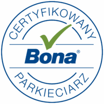 Znak certyfikowanego parkieciarza Bona